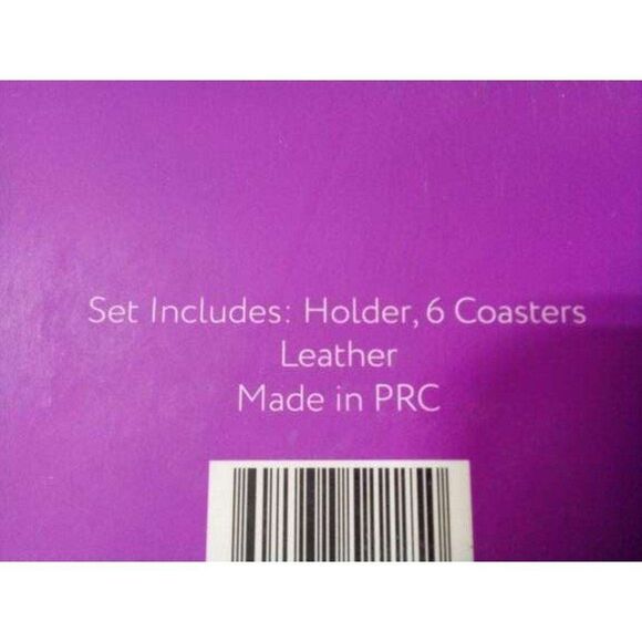 Russian Pointe (RP) Coaster Set - Purple Coaster Gift Set - 6 Leather Coasters - Picture 4 of 6